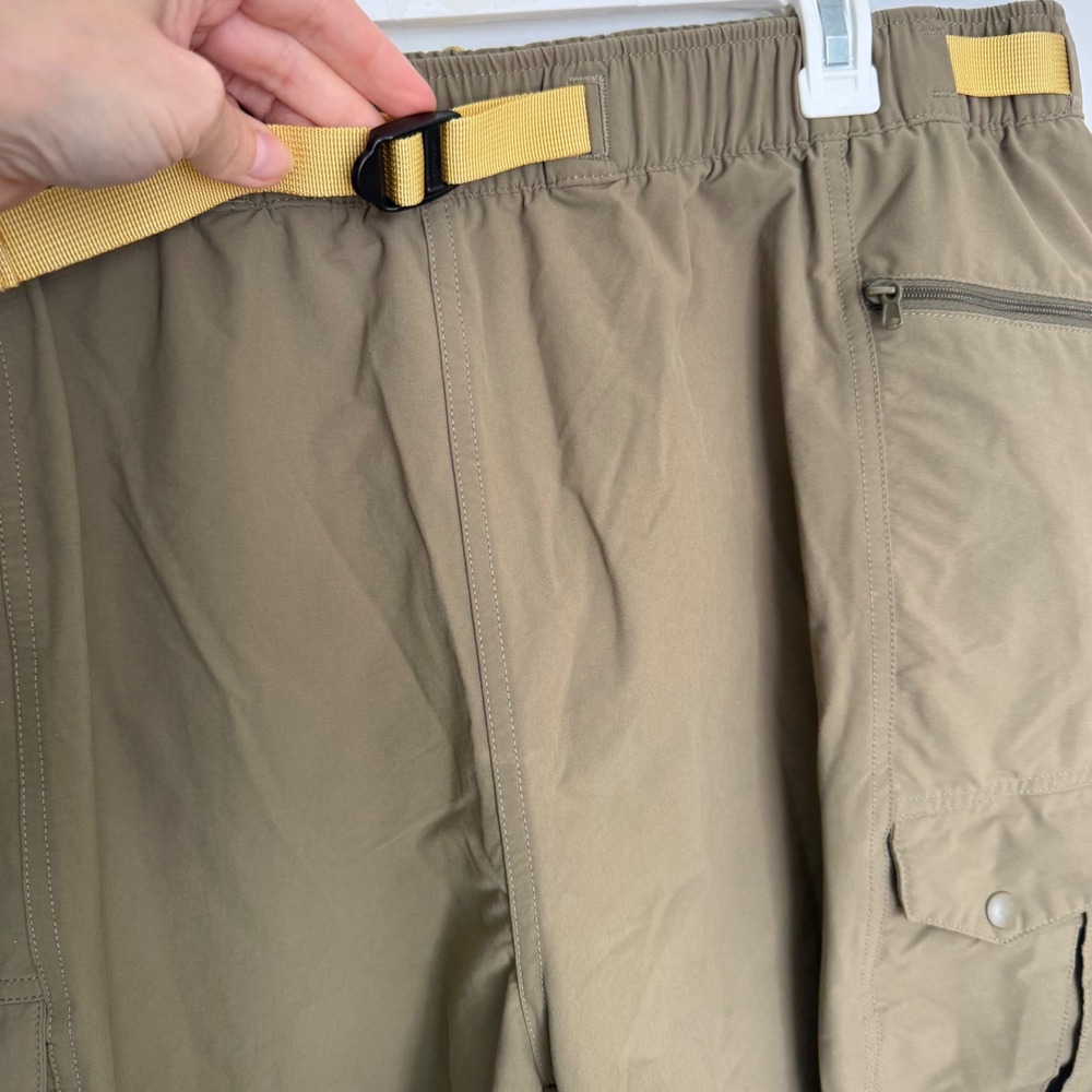 H9 Patagonia Gi III Cargo Shorts Mens XL Green Khaki Nylon Belted Hiking Outdoor - Picture 5 of 8